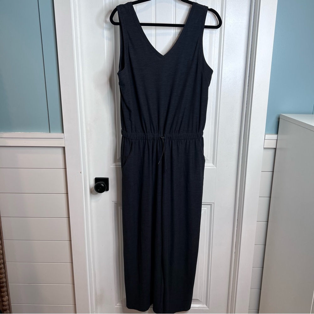 Old Navy Marled Black ‘Breathe On’ Sleeveless Jumpsuit. Size Large. - Picture 4 of 11